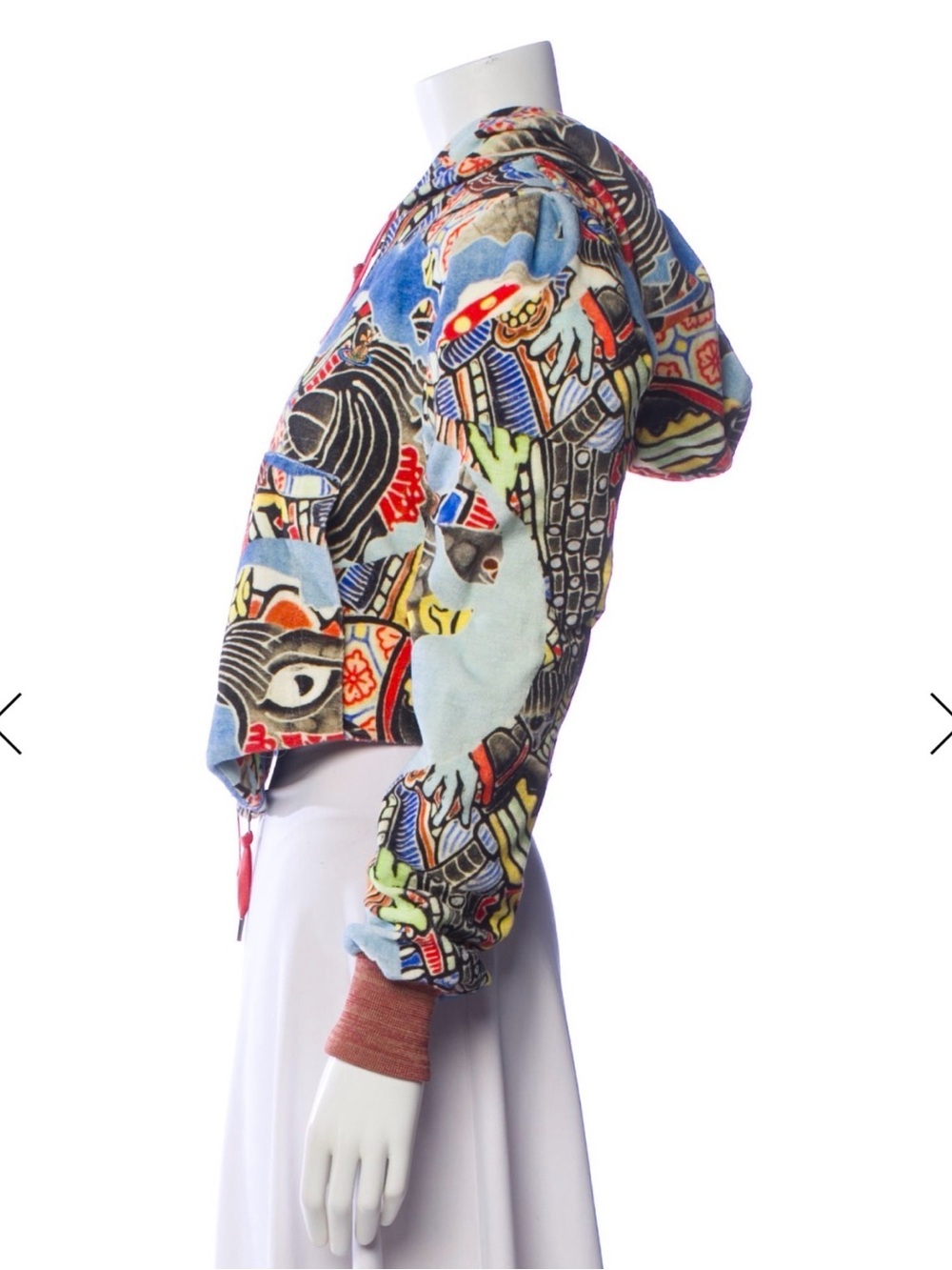 Vivienne Westwood Cropped Multicolor Printed Teddy Jacket - Picture 2 of 6